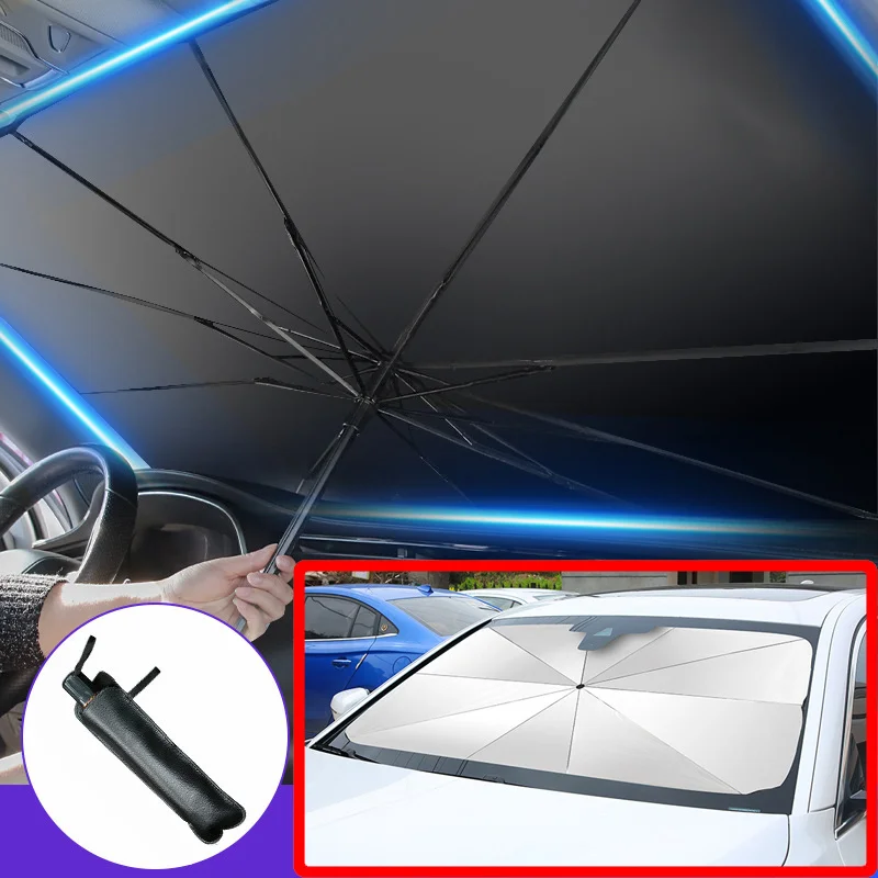 Windshield Sun Shade - واقي شمس قابل للطي للسيارة، مظلة