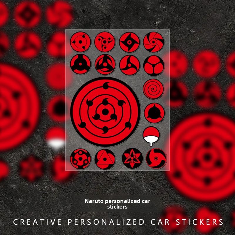 مجموعة ملصقات شارينجان آي مقطو - مراجعة Car Accessories Japanese وسعره